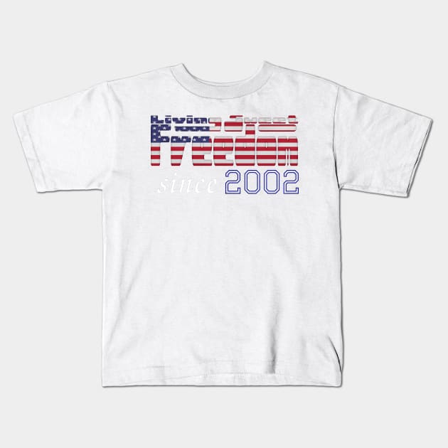 Living Sweet Freedom Since 2002 Kids T-Shirt by SolarCross